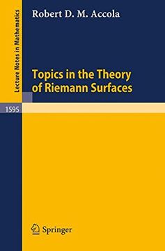 portada Topics in the Theory of Riemann Surfaces (Lecture Notes in Mathematics) 