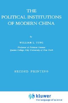 portada the political institutions of modern china (en Inglés)