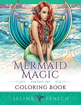 portada Mermaid Magic Fantasy Art Coloring Book: Coloring for Grown Ups (in English)