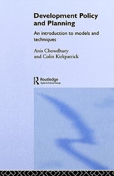 portada development policy and planning: an introduction to models and techniques (en Inglés)