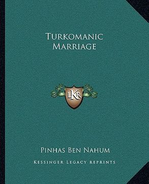 portada turkomanic marriage (in English)