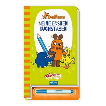 portada Meine Ersten Buchstaben "Die Maus": Schreib-Und-Wisch-Weg-Übungsbuch mit Stift (en Alemán)
