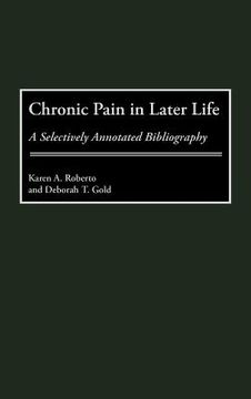 portada chronic pain in later life: a selectively annotated bibliography (en Inglés)
