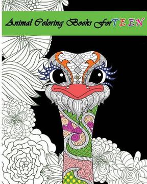 portada Animal Coloring Books For Teens: Stress Relieving Animal Designs (en Inglés)