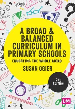 portada A Broad and Balanced Curriculum in Primary Schools: Educating the Whole Child (Exploring the Primary Curriculum) (en Inglés)