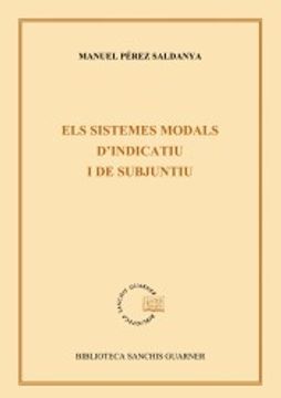 portada Els Sistemes Modals d Indicatiu i de Subjuntiu (en Catalá)