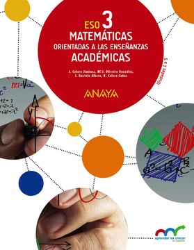 portada Matemáticas Orientadas a las Enseñanzas Académicas 3. Trimestres. (Aprender es Crecer en Conexión) - 9788467852134