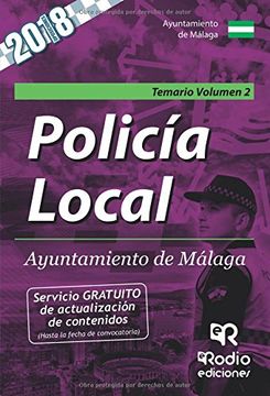 portada Temario vol 2. Policía Local. Ayuntamiento de Málaga.