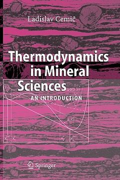 portada thermodynamics in mineral sciences: an introduction (en Inglés)