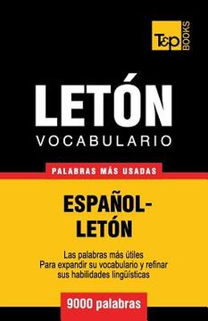 portada Vocabulario español-letón - 9000 palabras más usadas