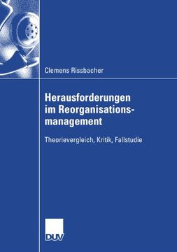 portada Herausforderungen im Reorganisationsmanagement: Theorievergleich, Kritik, Fallstudie (German Edition)