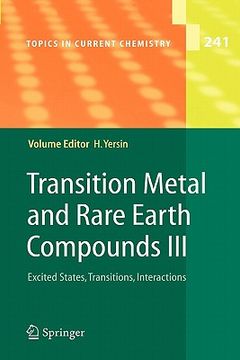 portada transition metal and rare earth compounds iii: excited states, transitions, interactions