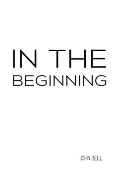 portada In the Beginning (en Inglés)