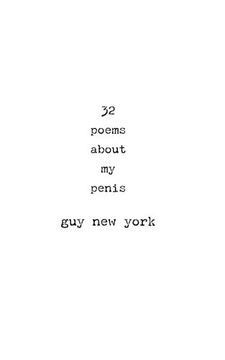 portada 32 Poems About My Penis