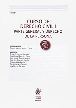 portada Curso de Derecho Civil I Parte General y Derecho de la Persona 7ª Edición 2017 (Manuales de Derecho Civil y Mercantil)