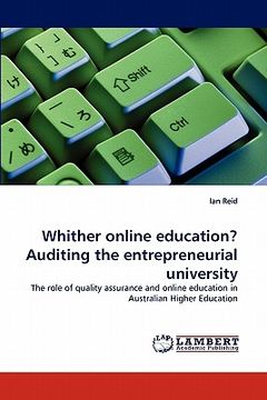 portada whither online education? auditing the entrepreneurial university (en Inglés)