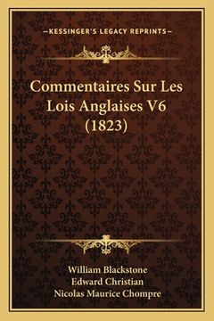 portada Commentaires Sur Les Lois Anglaises V6 (1823) (en Francés)