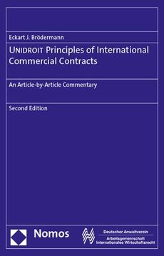 portada Unidroit Principles of International Commercial Contracts: An Article-By-Article Commentary (en Inglés)