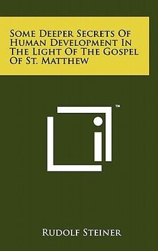 portada some deeper secrets of human development in the light of the gospel of st. matthew