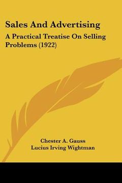 portada sales and advertising: a practical treatise on selling problems (1922)