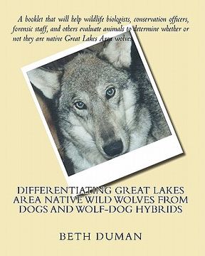 portada differentiating great lakes area native wild wolves from dogs and wolf-dog hybrids (en Inglés)