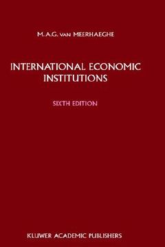 portada international economic institutions, sixth edition (en Inglés)