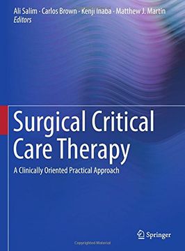 portada Surgical Critical Care Therapy: A Clinically Oriented Practical Approach (in English)