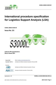 portada S3000L, International procedure specification for Logistics Support Analysis (LSA), Issue 2.0: S-Series 2021 Block Release (in English)