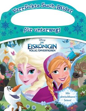 portada Disney die Eiskönigin - Verrückte Such-Bilder für Unterwegs - Wimmelbuch - Pappbilderbuch mit Stift und Abwischbaren Seiten ab 3 Jahren (en Alemán)