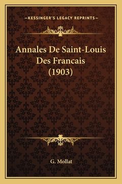 portada Annales De Saint-Louis Des Francais (1903) (en Francés)