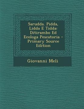 portada Sarudda. Pidda, Lidda E Tidda: Ditirambo Ed Ecologa Pescatoria (in Italian)