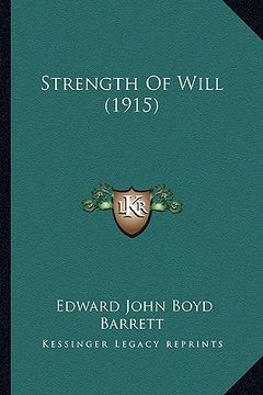 portada strength of will (1915) (en Inglés)