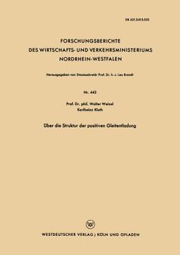 portada Über Die Struktur Der Positiven Gleitentladung (en Alemán)
