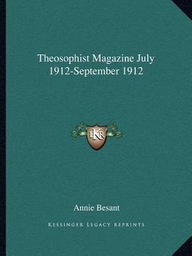 portada theosophist magazine july 1912-september 1912 (en Inglés)