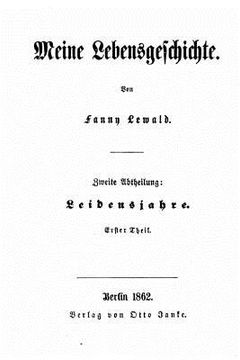 portada Meine Lebensgeschichte Von Fanny Lewald (en Alemán)