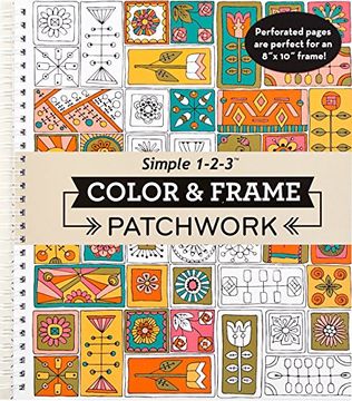 portada Color & Frame - Patchwork (Adult Coloring Book) (in English)