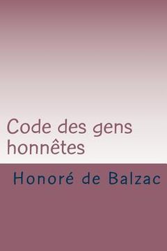 portada Code des gens honnetes (en Francés)
