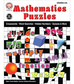 portada Mathematics Puzzles Workbook (en Inglés)