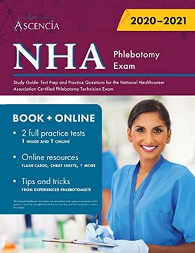 portada Nha Phlebotomy Exam Study Guide: Test Prep and Practice Questions for the National Healthcareer Association Certified Phlebotomy Technician Exam (in English)