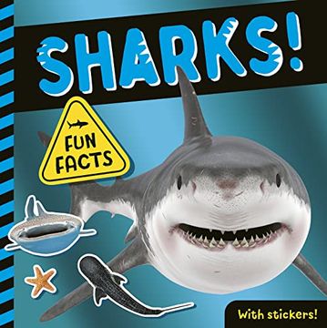 portada Sharks!: Fun Facts! with Stickers! (en Inglés)