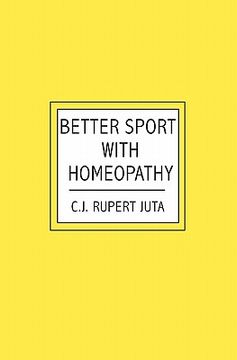 portada better sport with homeopathy (en Inglés)