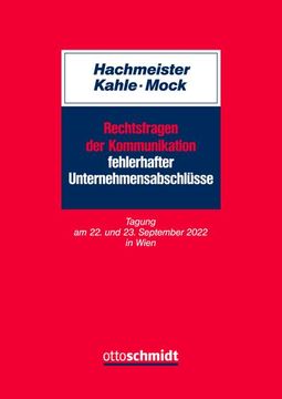 portada Rechtsfragen der Kommunikation Fehlerhafter Unternehmensabschlüsse (in German)