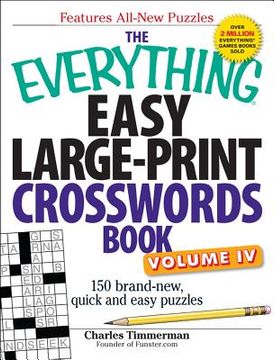 portada the everything easy large-print crosswords book