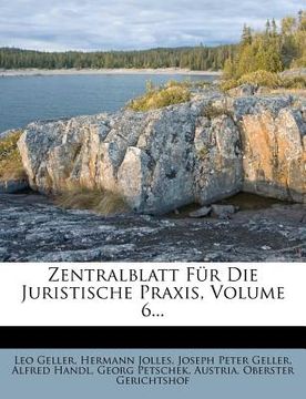 portada Österreichisches Centralblatt für die juristische Praxis. (in German)