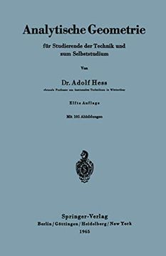 portada Analytische Geometrie für Studierende der Technik und zum Selbststudium (in German)
