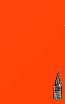 portada Nyc Chrysler Building Bright Orange Grid Style Page Notepad $ir Michael Limited Edition (en Inglés)