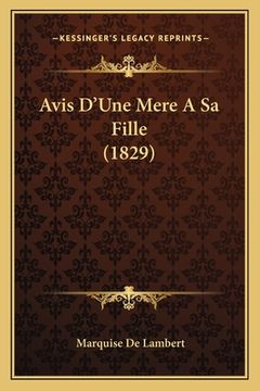 portada Avis D'Une Mere A Sa Fille (1829) (en Francés)