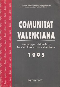 portada Comunitat Valenciana ( Resultats Provisionals de les Eleccions a Corts Valencianes 1995 )