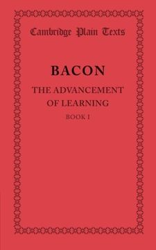 portada The Advancement of Learning: Book i: 1 (Cambridge Plain Texts) 