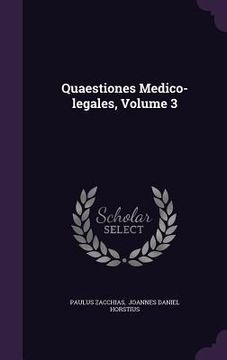 portada Quaestiones Medico-legales, Volume 3